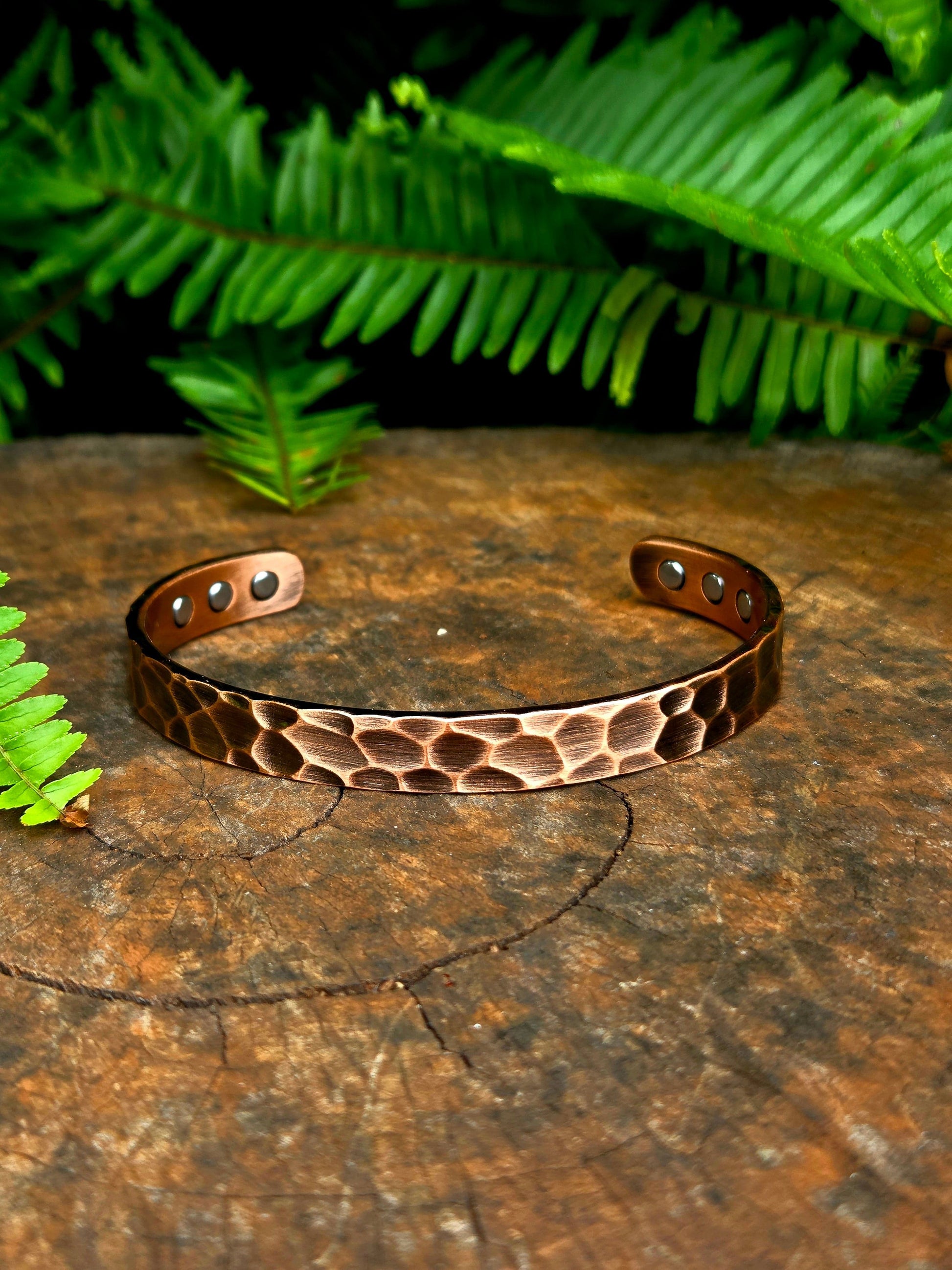 Accessories Magnetic Copper Bracelet - Hammered - Pure Copper