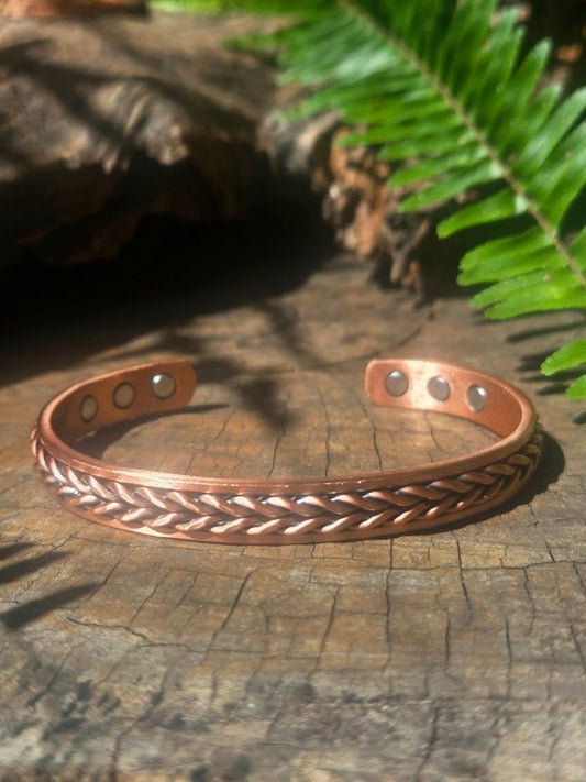 Magnetic Pure Copper Bracelet - Braided - Jewellery Australia