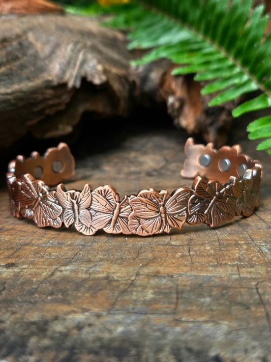 Magnetic Pure Copper Bracelet - Butterfly - Jewellery Australia