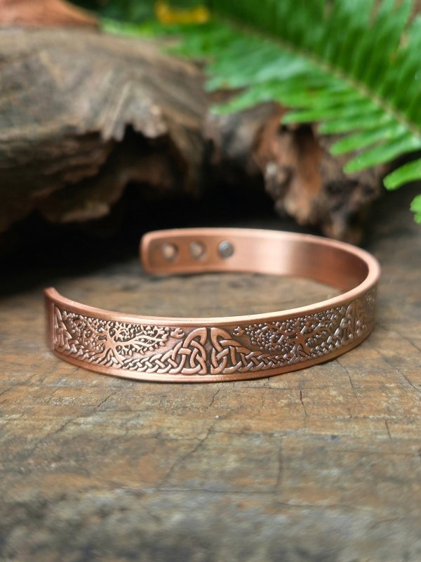 Magnetic Pure Copper Bracelet - Celtic Tree of Life - Jewellery Australia