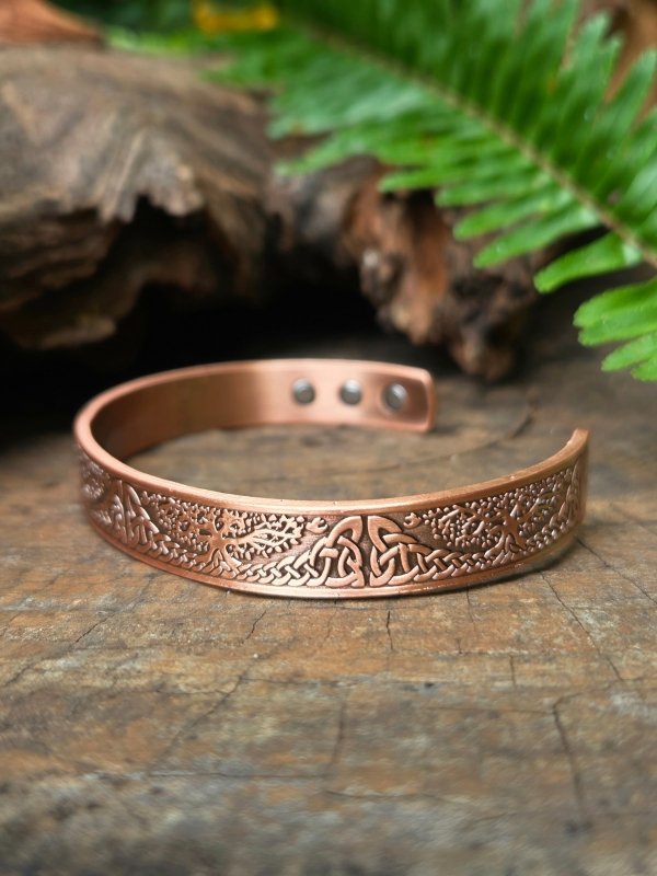 Magnetic Pure Copper Bracelet - Celtic Tree of Life - Jewellery Australia