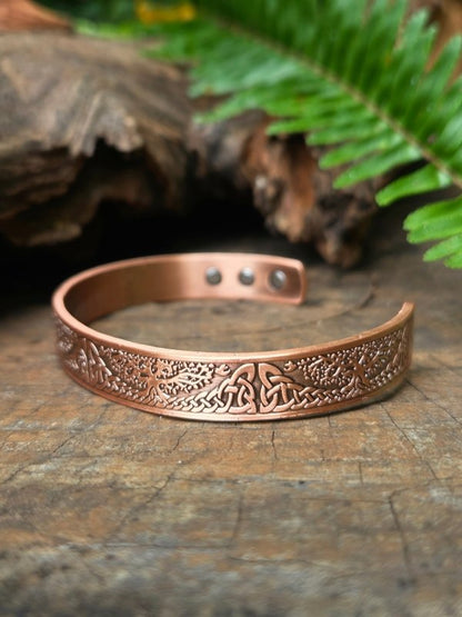 Magnetic Pure Copper Bracelet - Celtic Tree of Life - Jewellery Australia