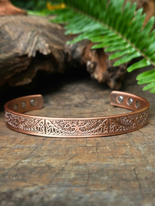 Magnetic Pure Copper Bracelet - Celtic Tree of Life - Jewellery Australia