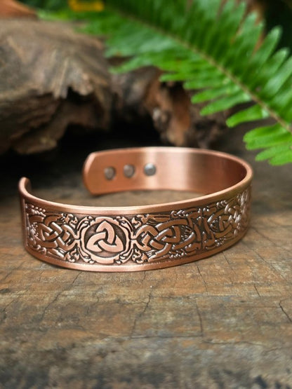 Magnetic Pure Copper Bracelet - Celtic Trinity Knot - Jewellery Australia
