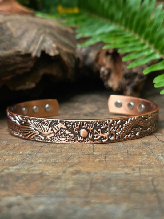 Magnetic Pure Copper Bracelet - Dragon - Jewellery Australia