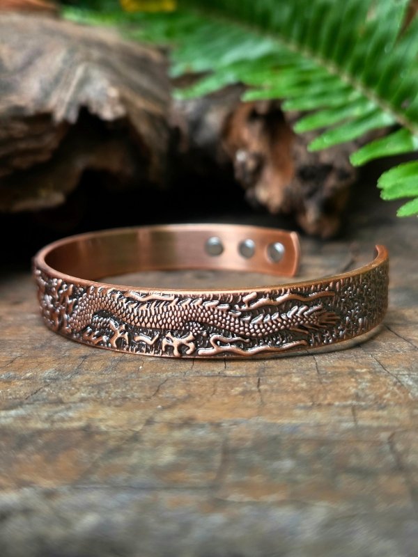Magnetic Pure Copper Bracelet - Dragon - Jewellery Australia