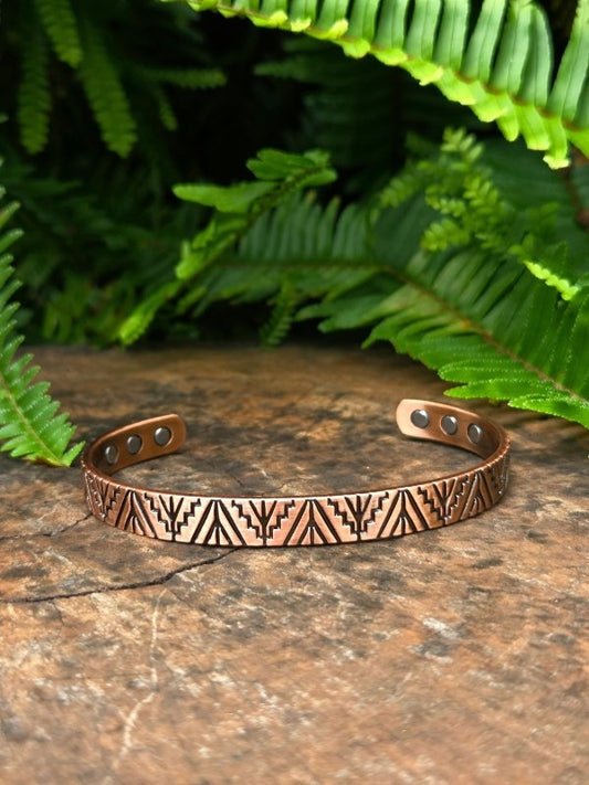 Magnetic Pure Copper Bracelet - Geometric - Jewellery Australia