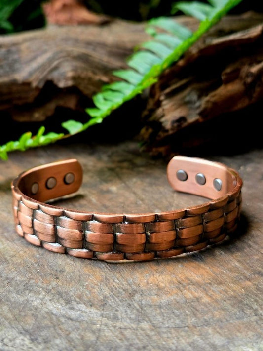 Magnetic Pure Copper Bracelet - Link Design - Jewellery Australia