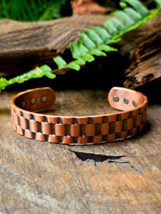 Magnetic Pure Copper Bracelet - Link Design - Jewellery Australia