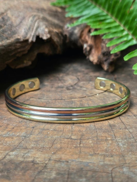 Magnetic Pure Copper Bracelet - Tricolour - Jewellery Australia