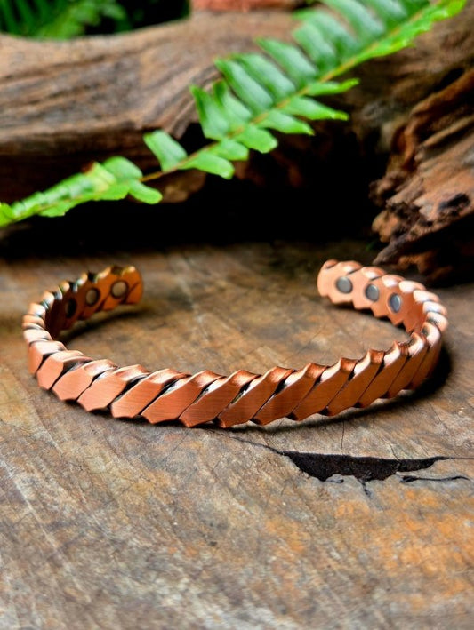 Magnetic Pure Copper Bracelet - Twisted - Jewellery Australia