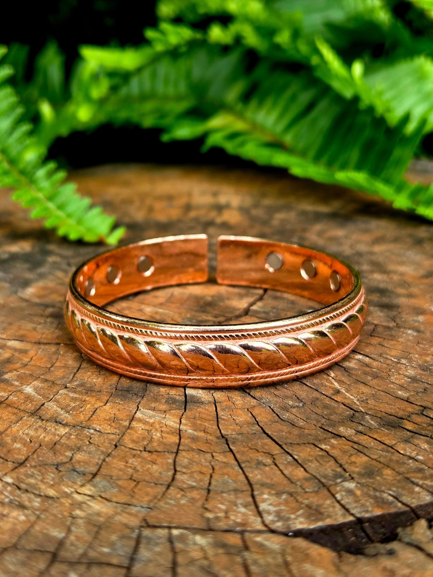 Jewellery Magnetic Pure Copper Cuff Bracelet