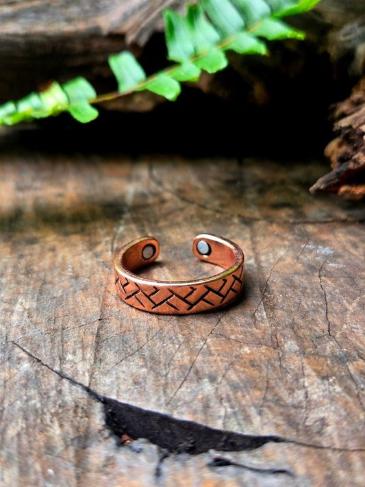 Magnetic Pure Copper Ring - Copper Australia