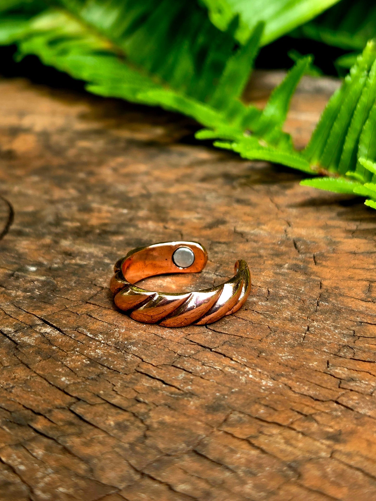 Jewellery Magnetic Pure Copper Ring - Spiral