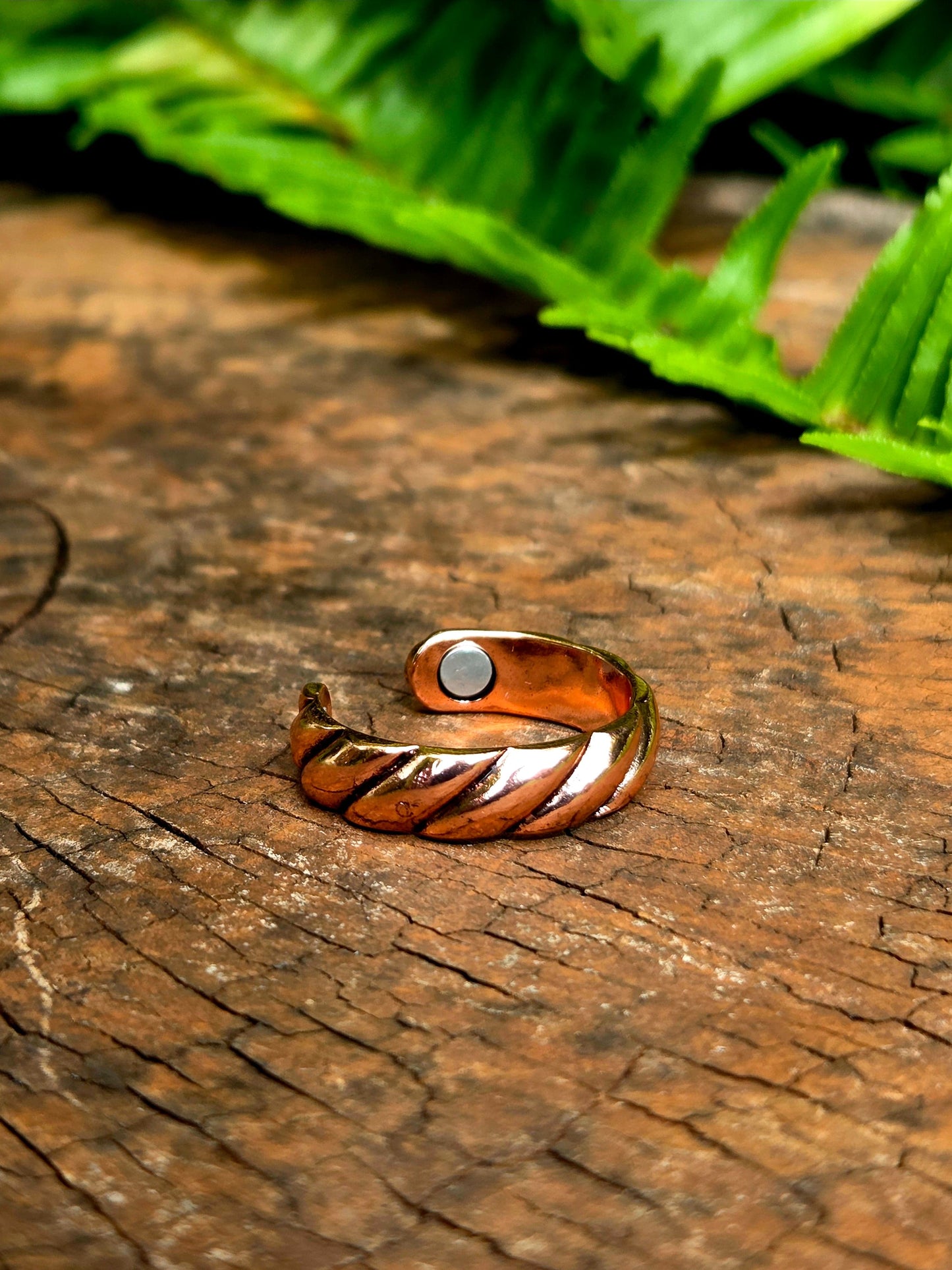 Jewellery Magnetic Pure Copper Ring - Spiral