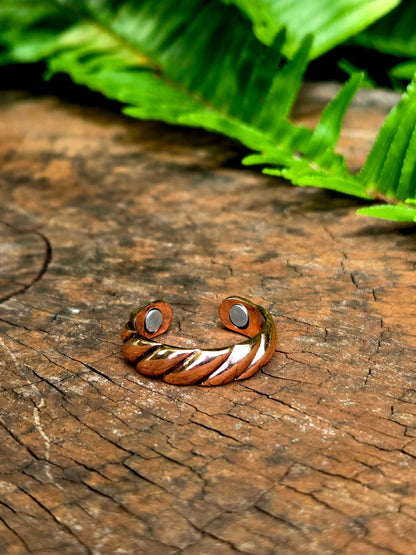 Jewellery Magnetic Pure Copper Ring - Spiral