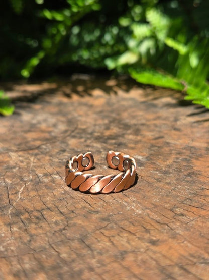 Magnetic Pure Copper Ring - Twisted - Jewellery Australia