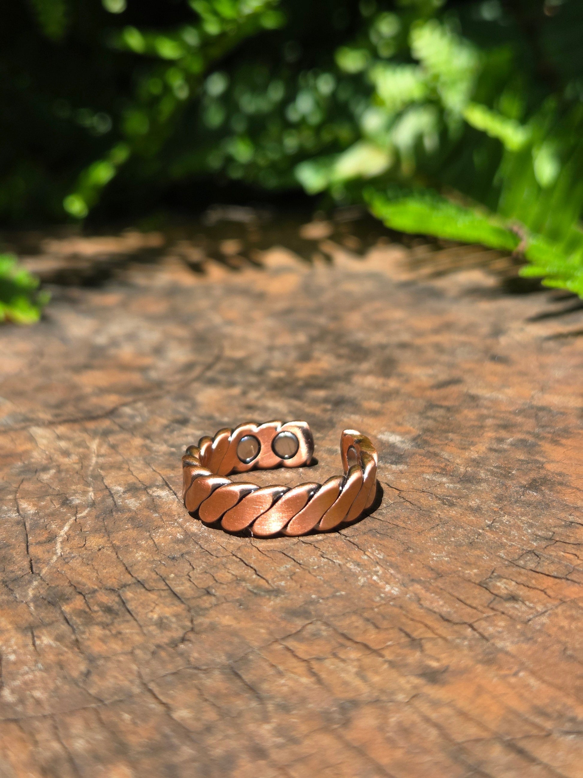 Jewellery Magnetic Pure Copper Ring - Twisted