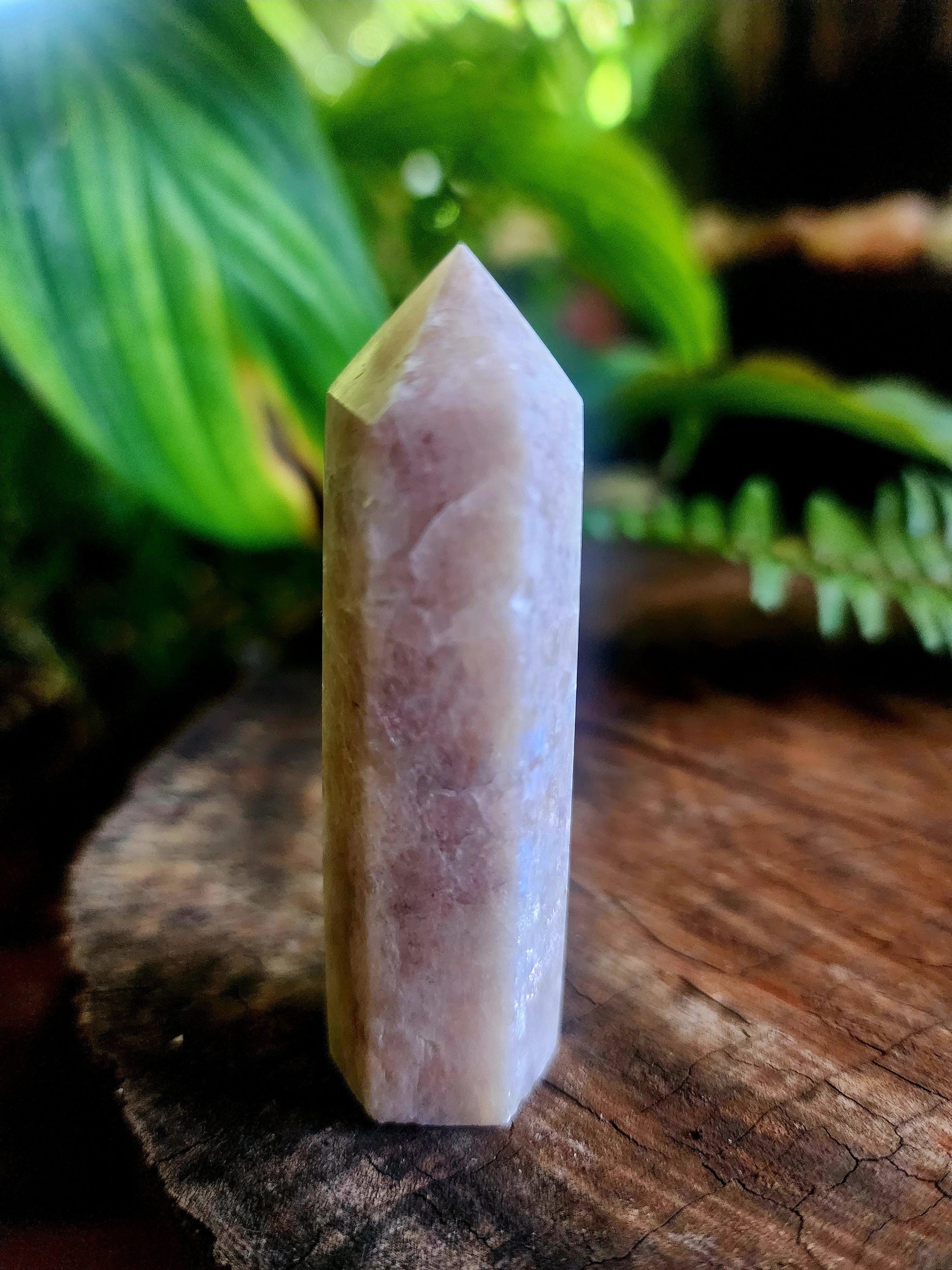 Crystals Moonstone Natural Point Tower