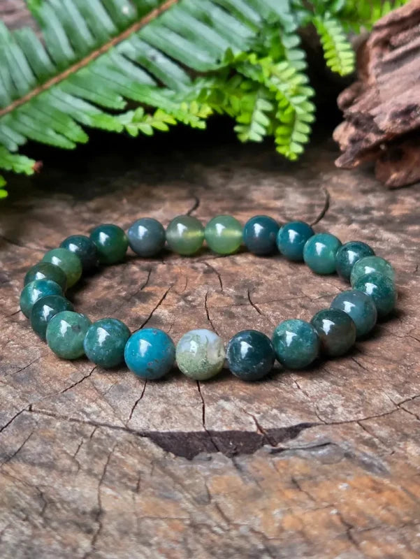 Moss Agate Bracelet - Crystals Australia