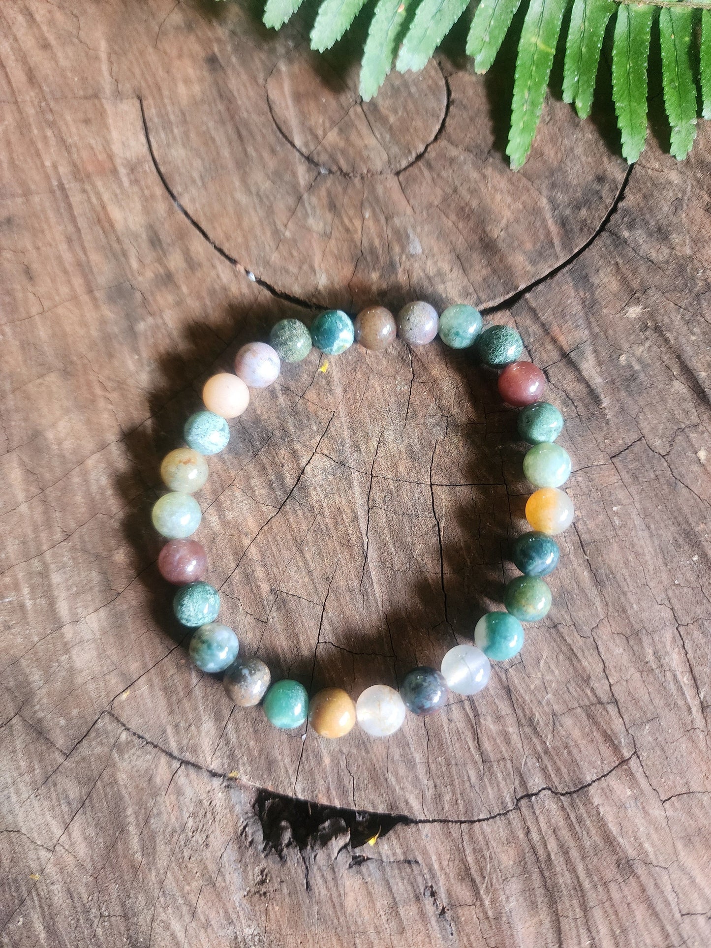 Moss Agate Bracelet 6mm Australia
