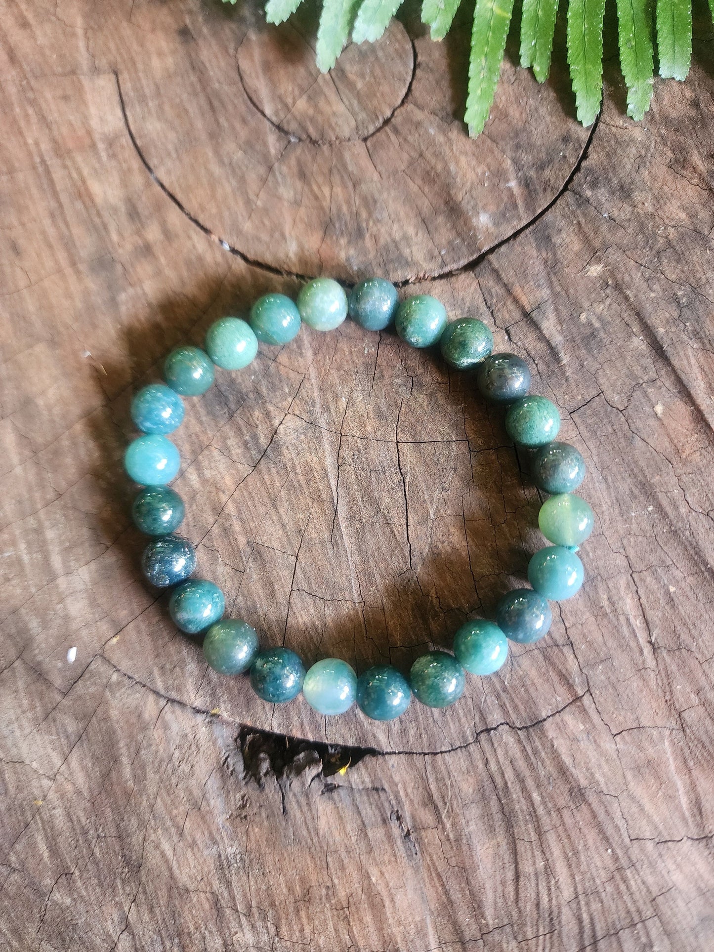 Moss Agate Bracelet 8mm Australia