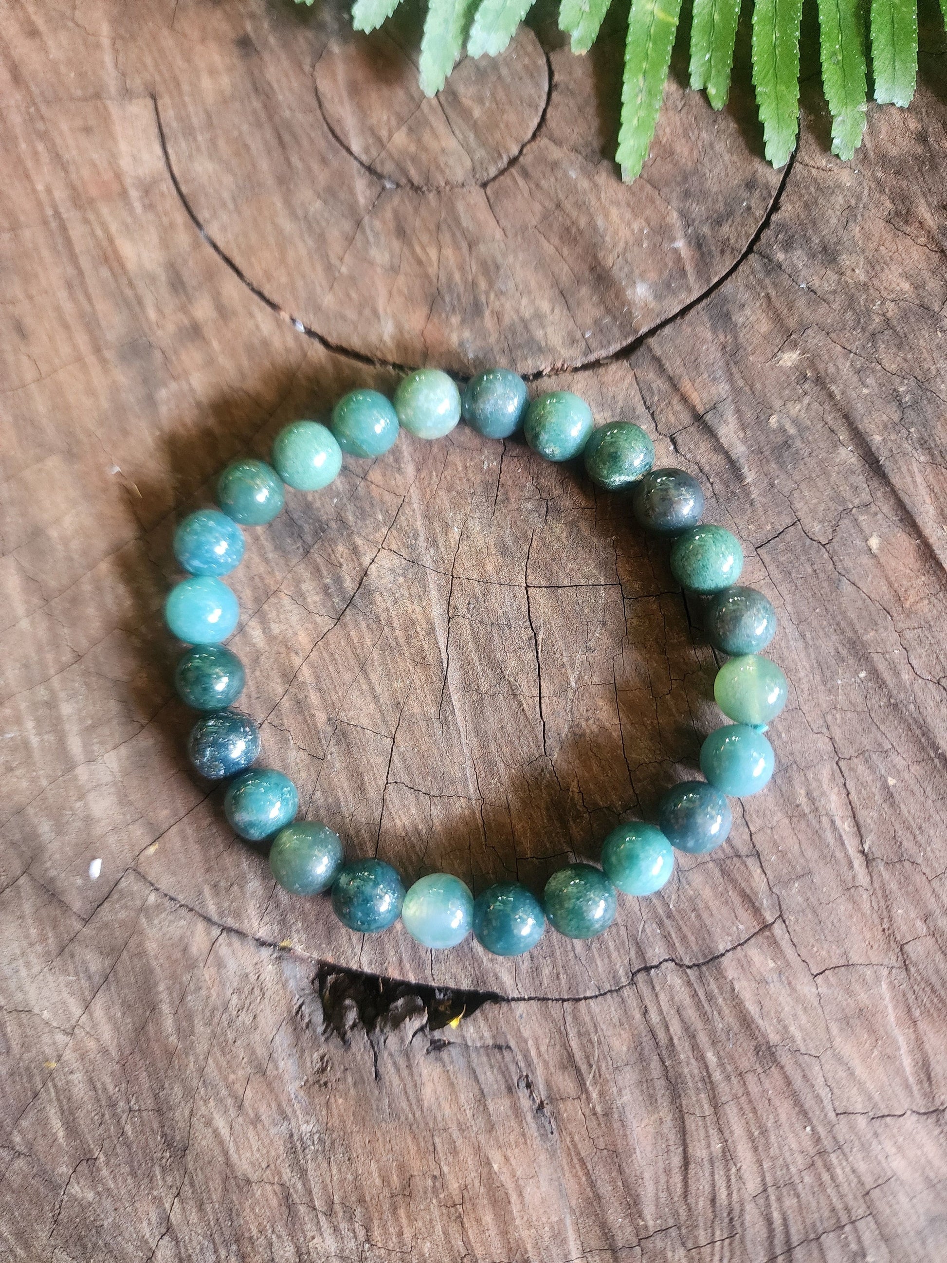 Moss Agate Bracelet 8mm Australia