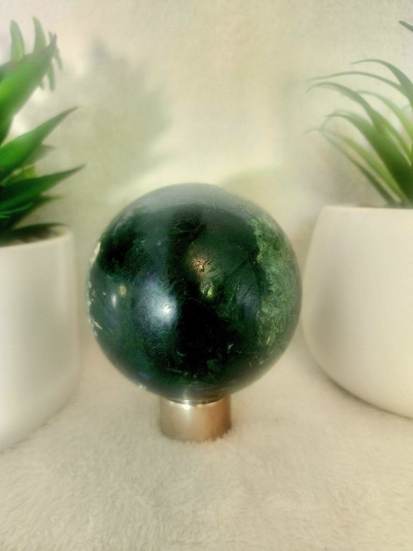 Moss Agate Sphere 795g - Crystals Australia