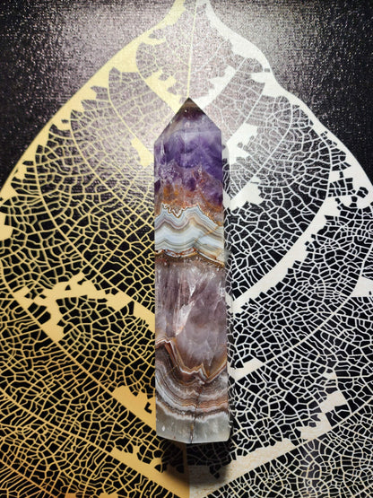 Crystals Natural Amethyst Agate Crystal Point 475g 17cm