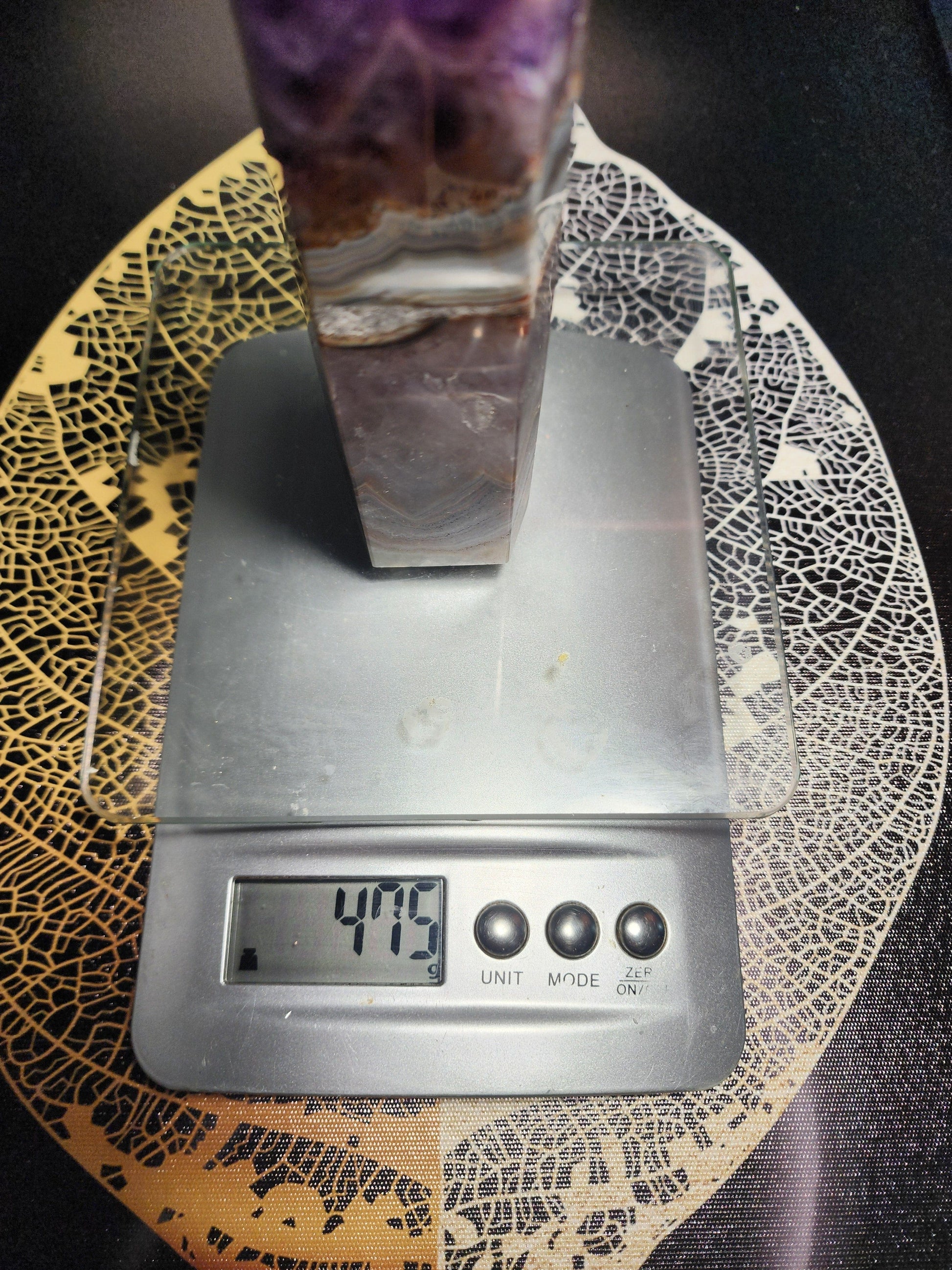 Crystals Natural Amethyst Agate Quartz Crystal Point 475g 17cm Australia