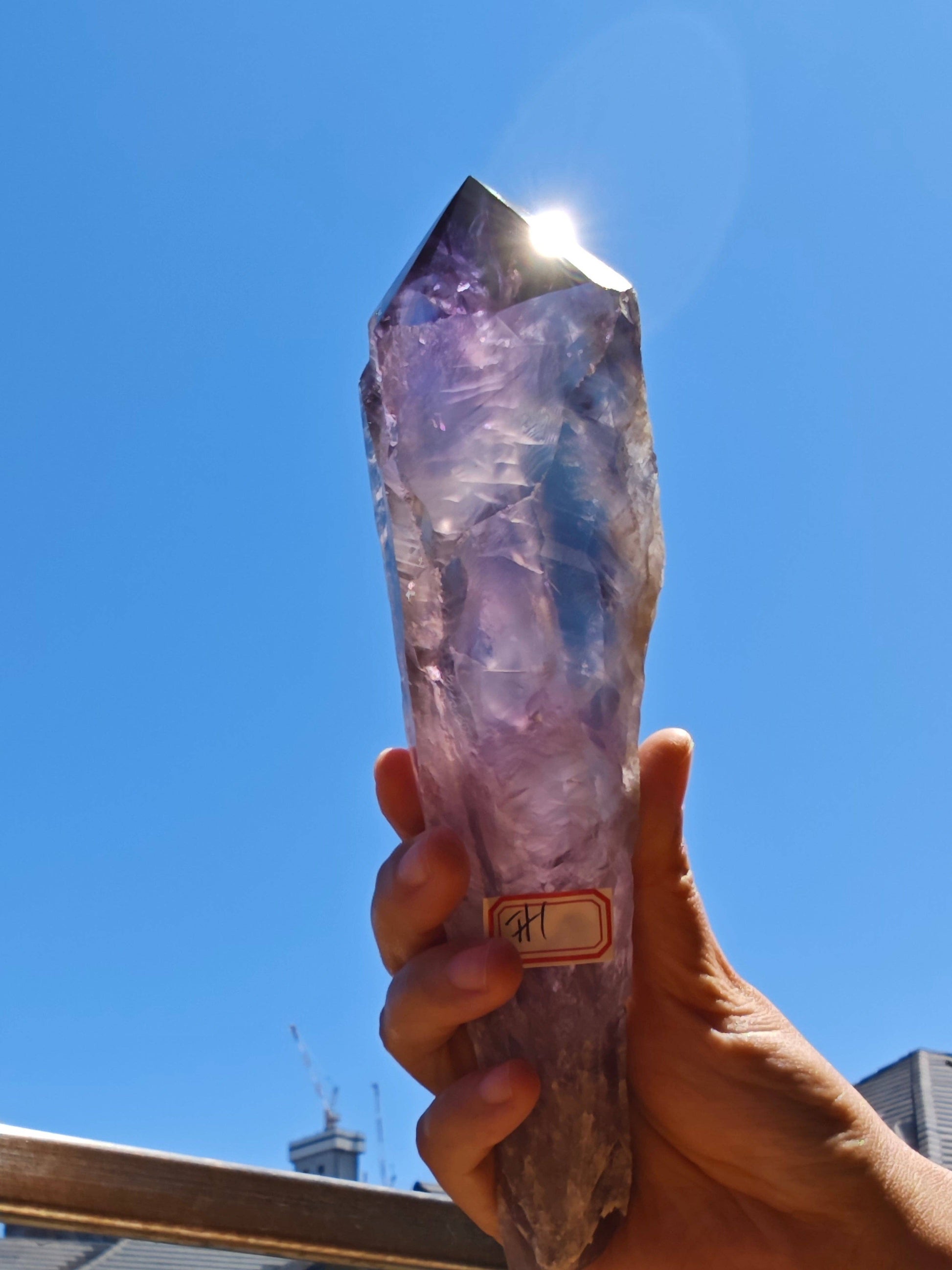 Crystals Natural Amethyst Wand Point Specimen 490g Australia