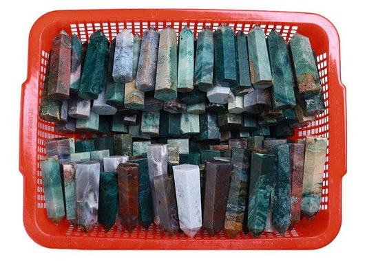 Ocean Agate Crystal Tower Point - Crystals Australia
