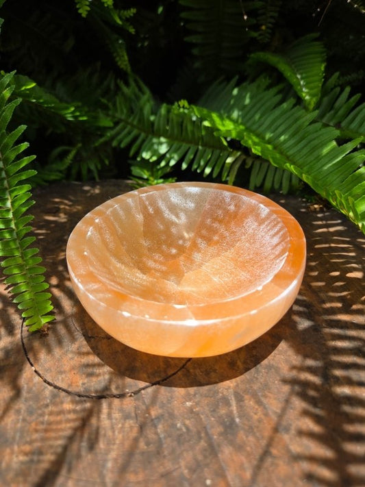 Orange Selenite Bowl 10cm - Charging & Cleansing - Crystals Australia