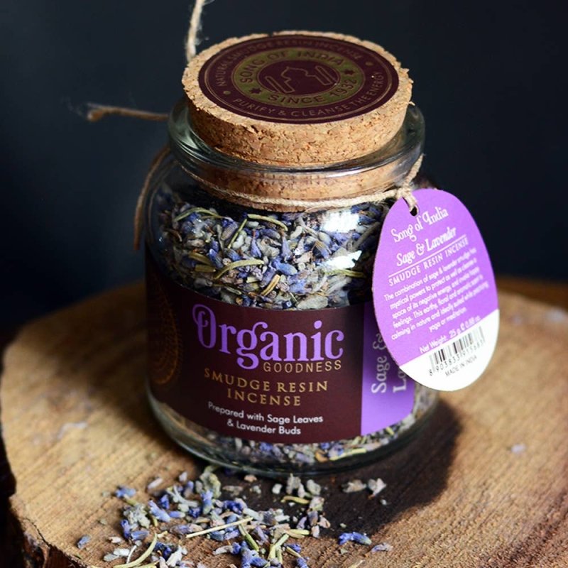 Organic Sage & Lavender Smudge Resin Incense 25g - Australia