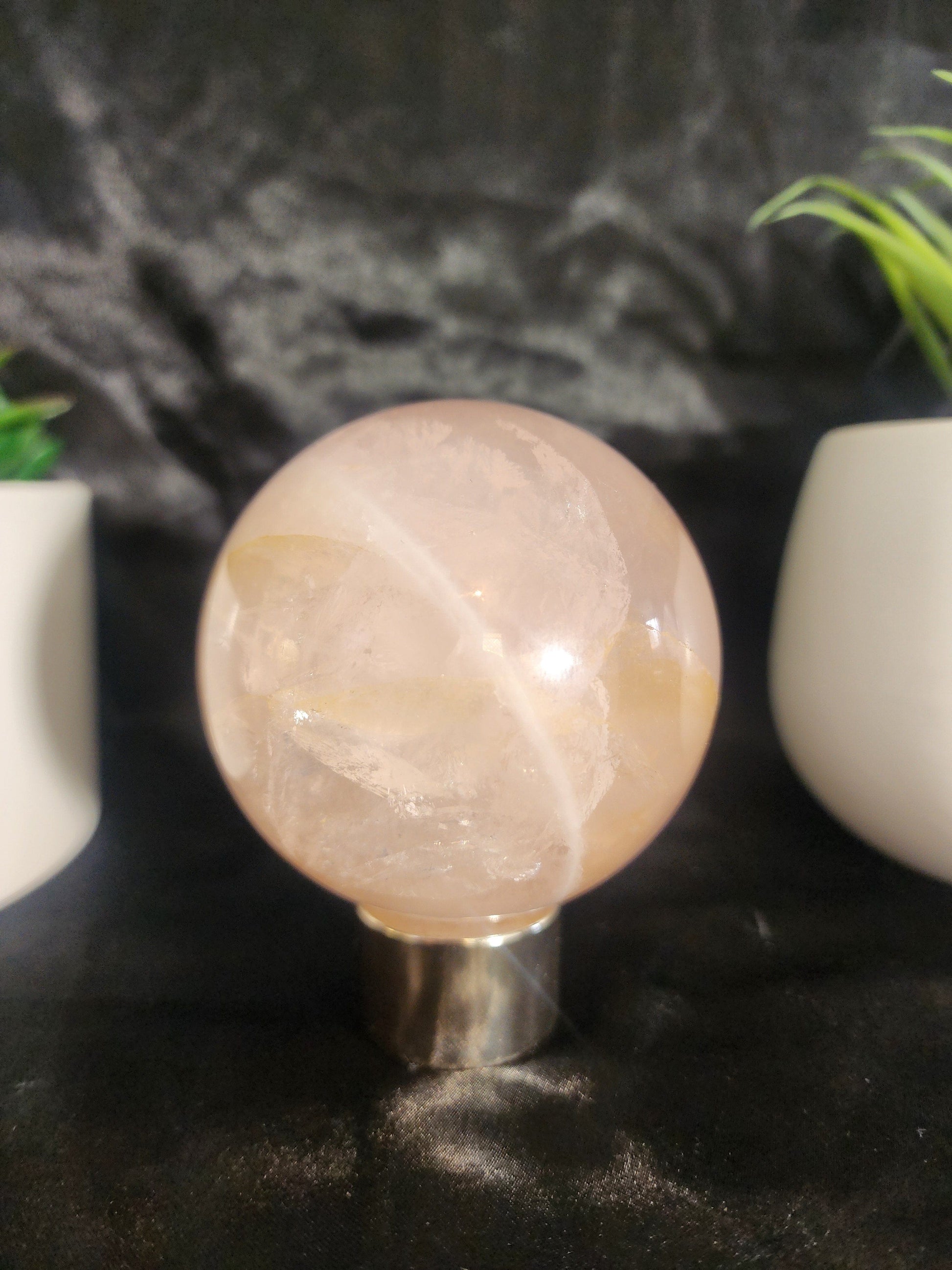 Crystals Pink Rose Quartz Sphere 507g Australia