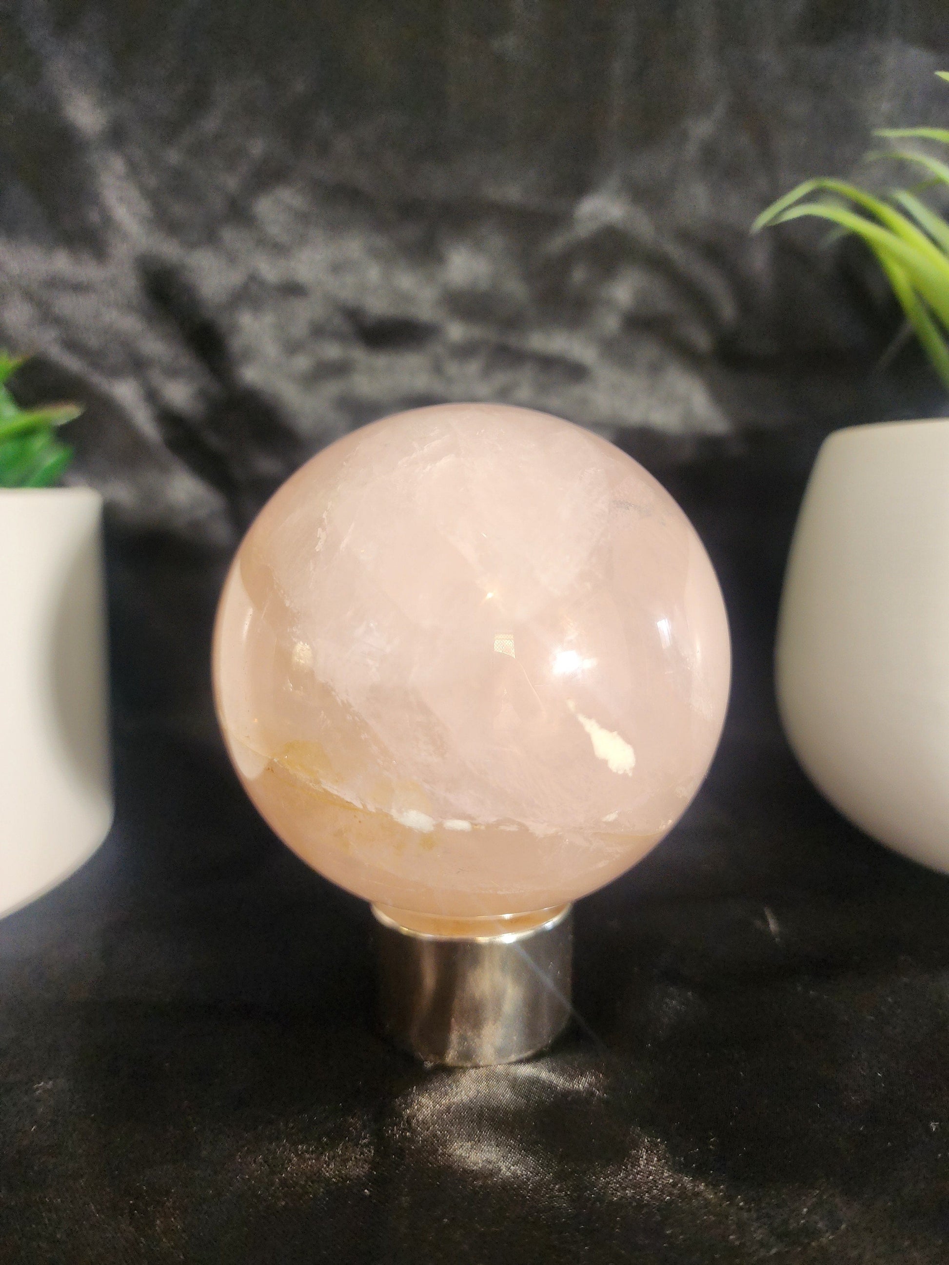 Crystals Pink Rose Quartz Sphere 507g Australia