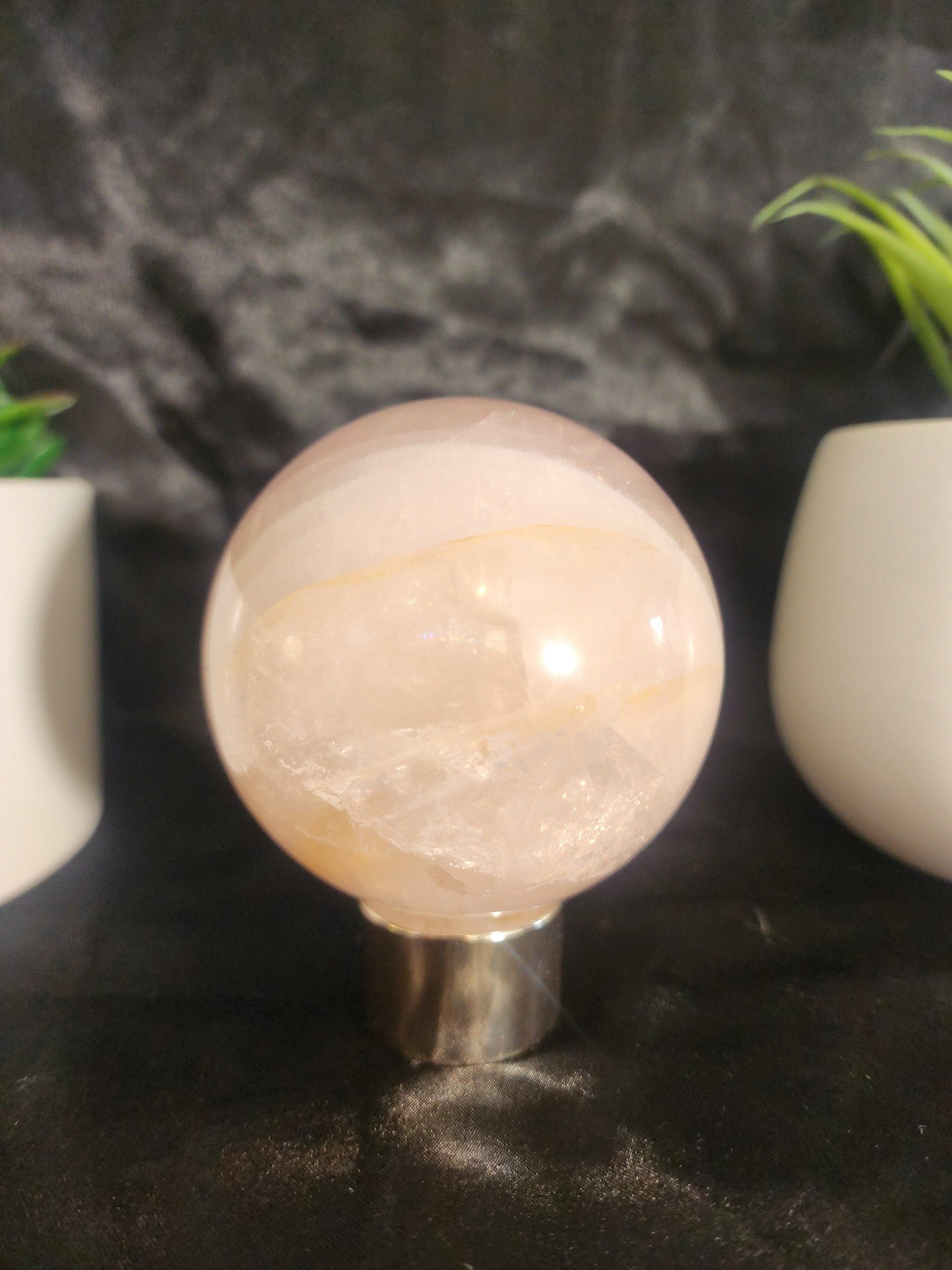 Crystals Pink Rose Quartz Sphere 507g Australia