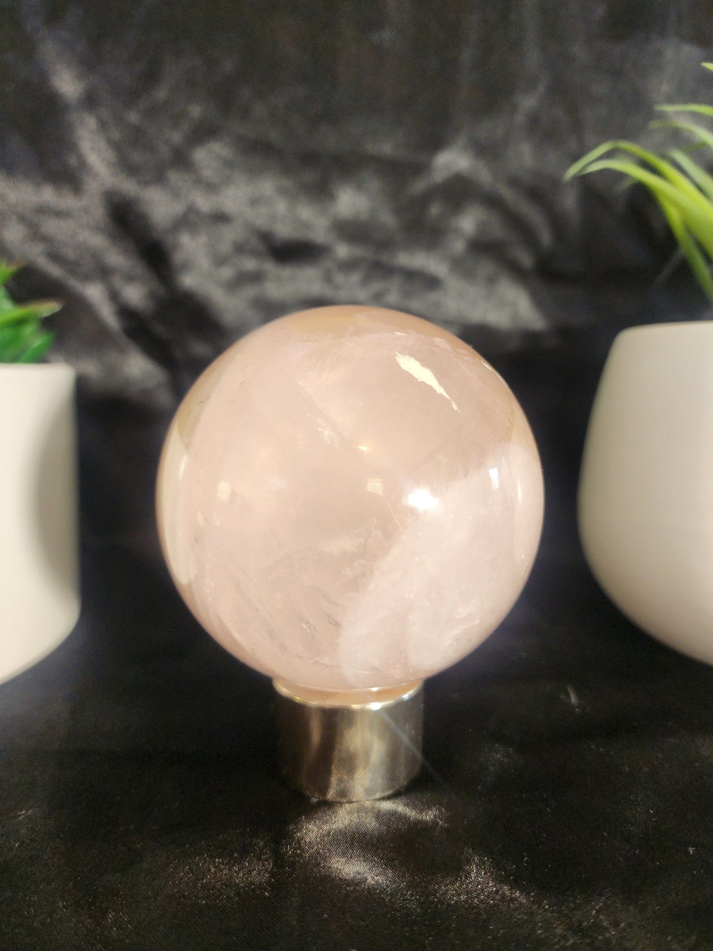 Crystals Pink Rose Quartz Sphere 507g Australia