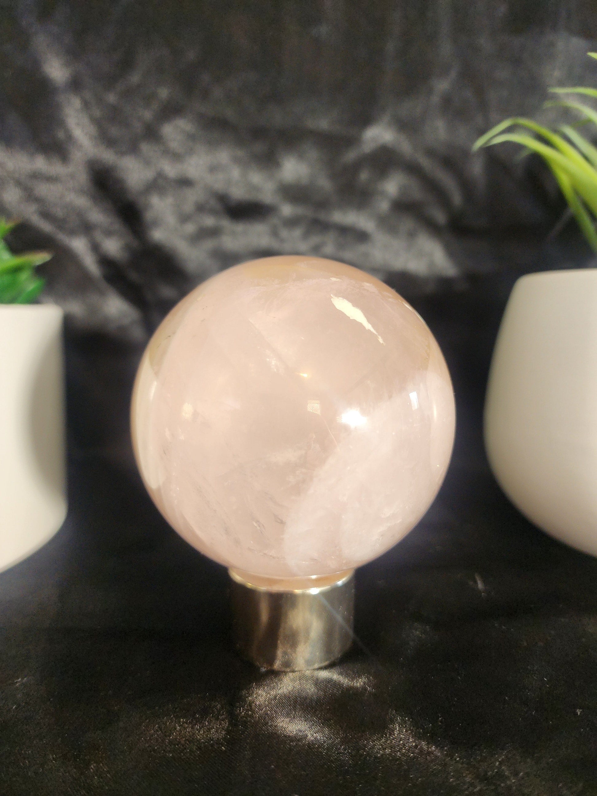 Crystals Pink Rose Quartz Sphere 507g Australia
