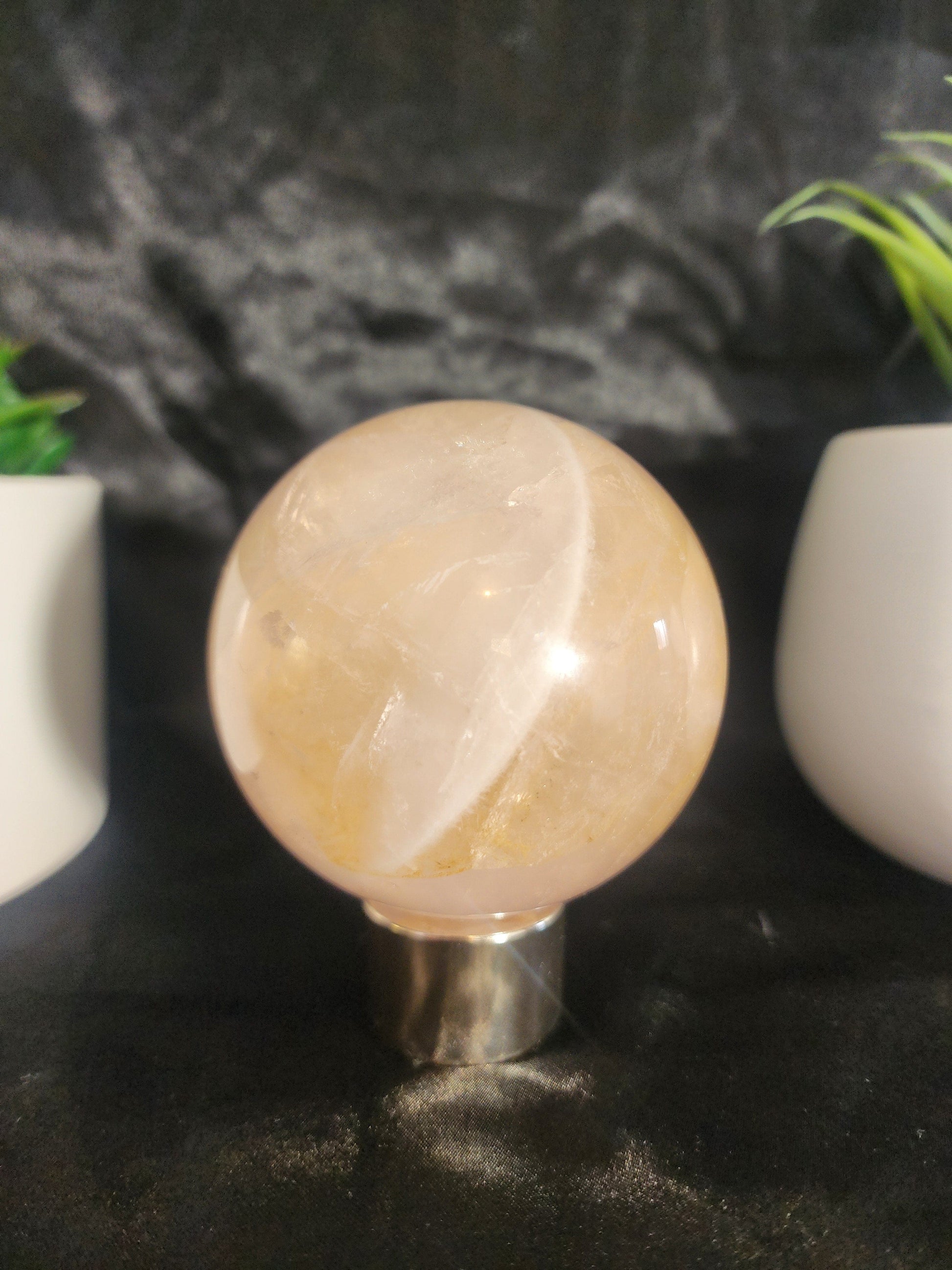 Crystals Pink Rose Quartz Sphere 507g Australia
