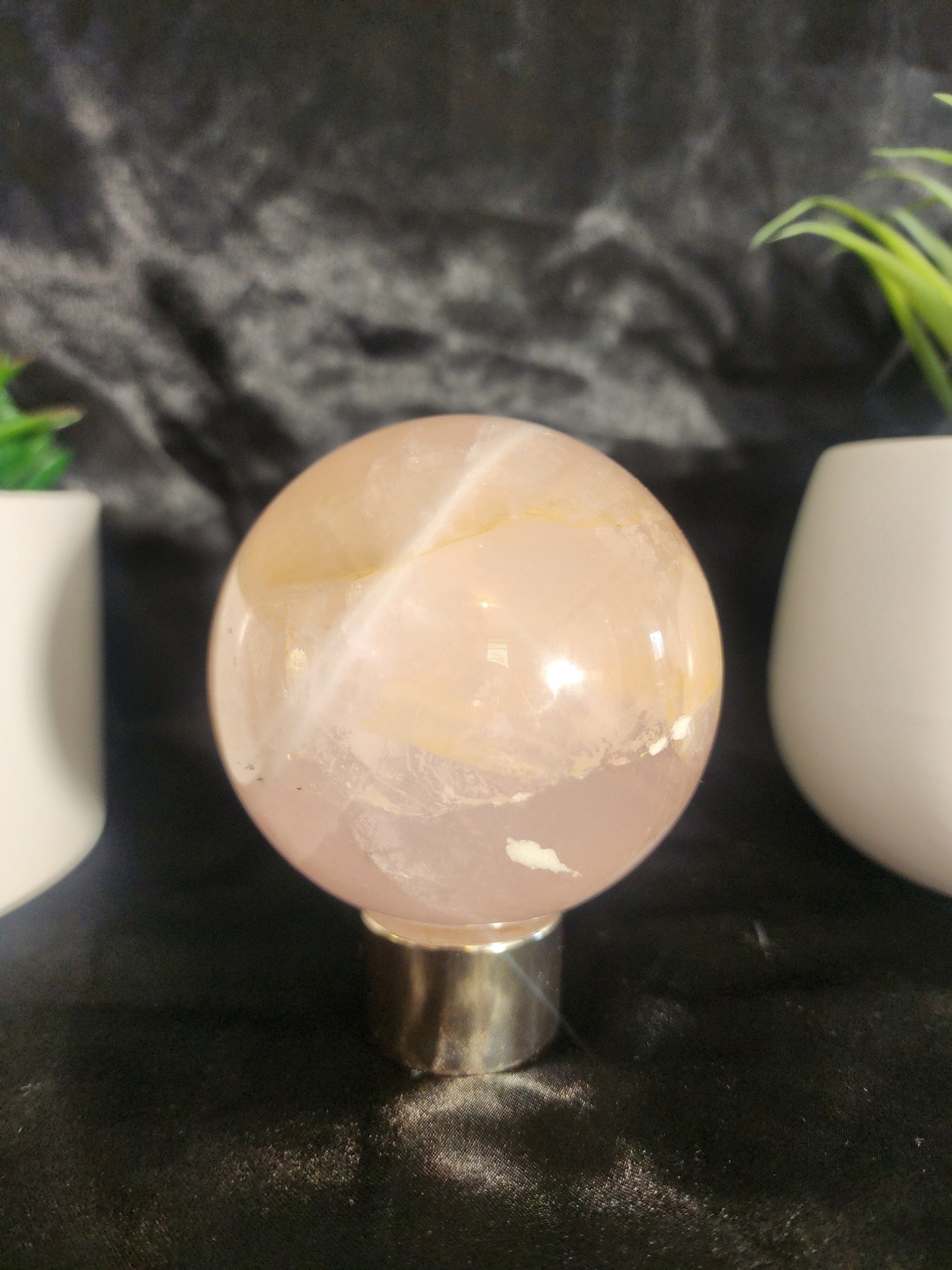 Crystals Pink Rose Quartz Sphere 507g Australia
