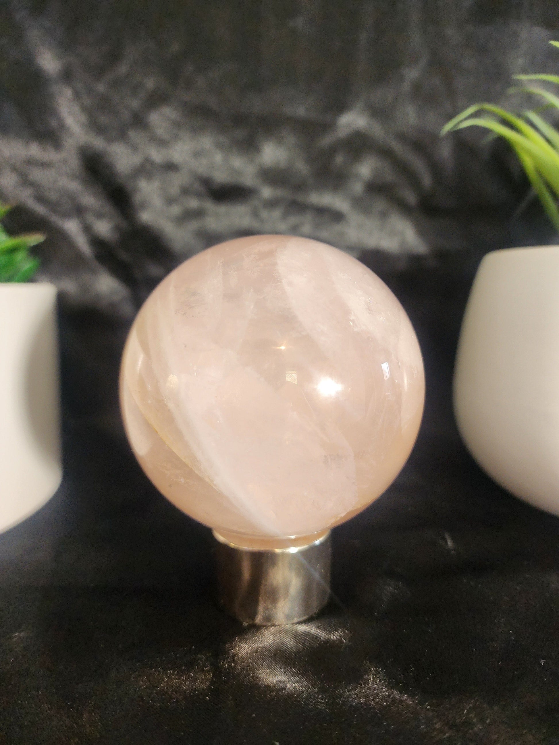 Crystals Pink Rose Quartz Sphere 507g Australia
