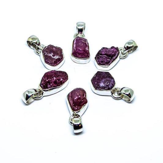 Pink Tourmaline Pendant Necklace - Sterling Silver 925 - Jewellery Australia