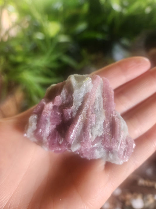 Crystals Pink Tourmaline Rubellite Natural Raw Crystal Specimen 74g