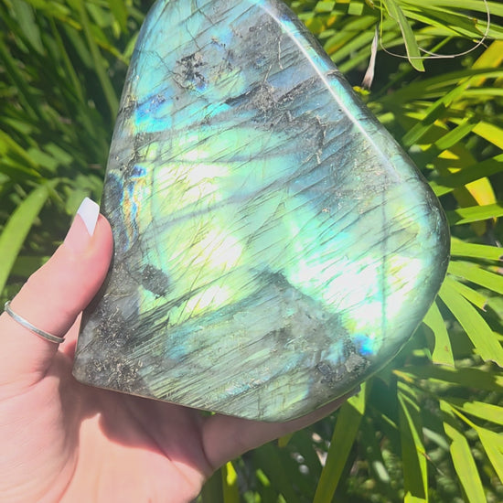 Large Labradorite Freeform Polished Slab 1032g