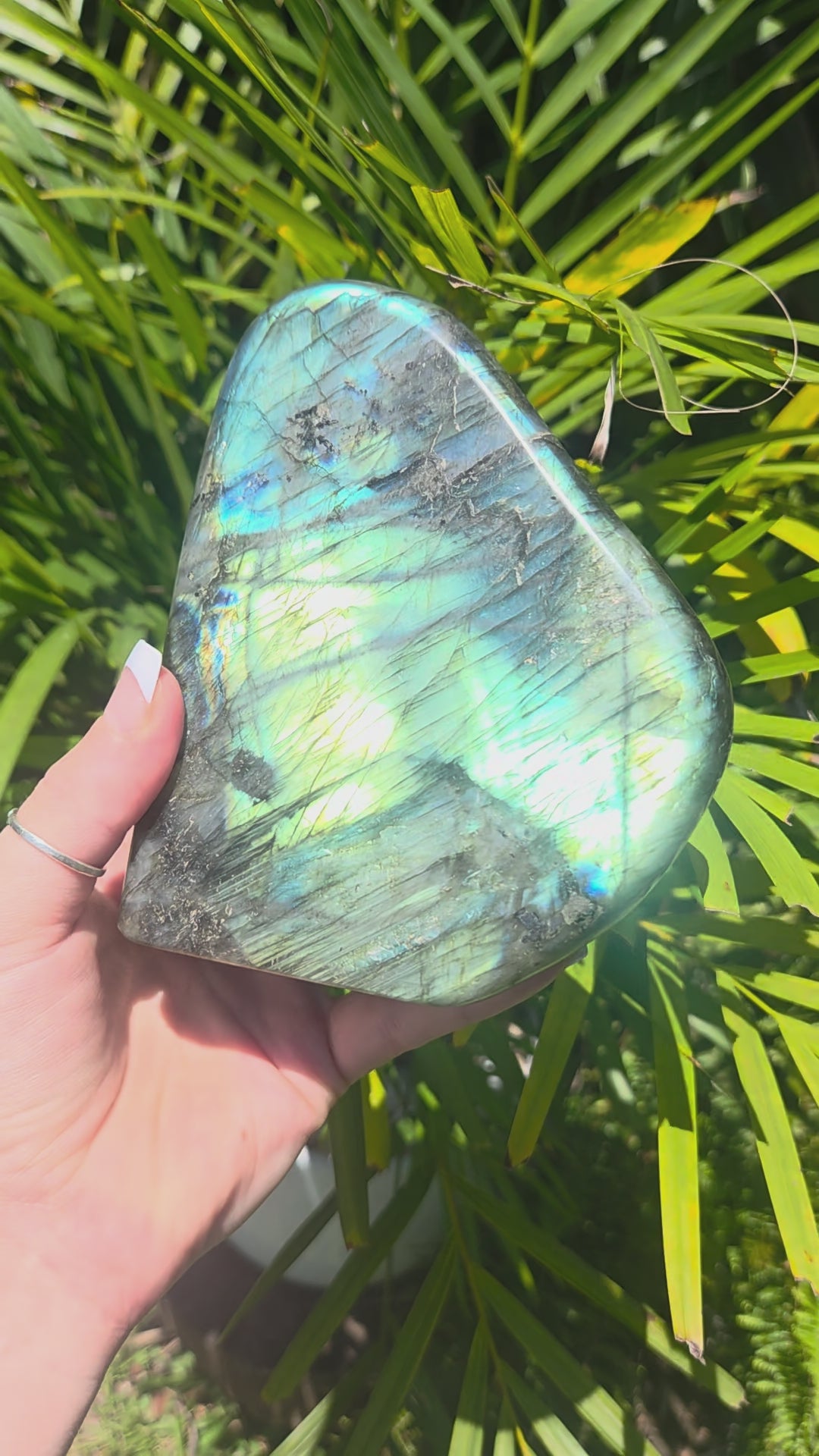 Large Labradorite Freeform Polished Slab 1032g