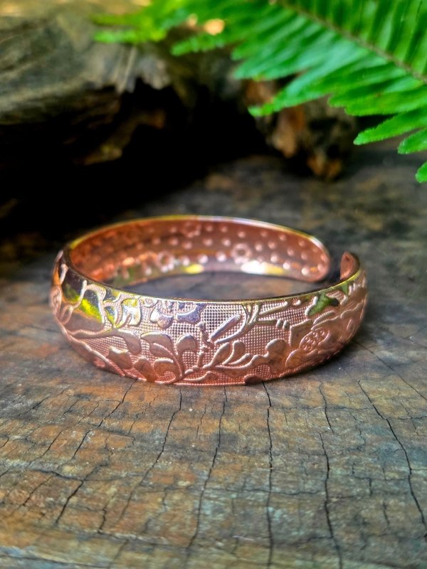 Pure Copper Bracelet - Floral - Jewellery Australia