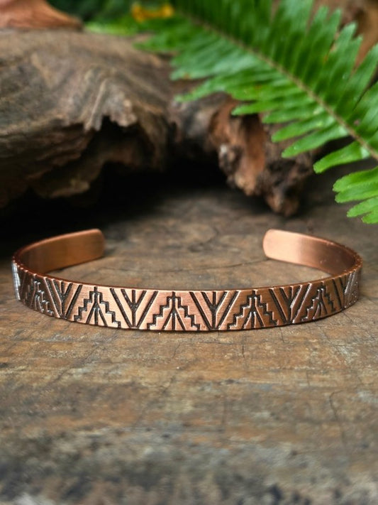 Pure Copper Bracelet - Geometric - Jewellery Australia
