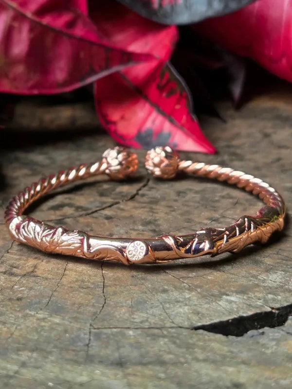 Pure Copper Bracelet - Lotus Flower - Jewellery Australia