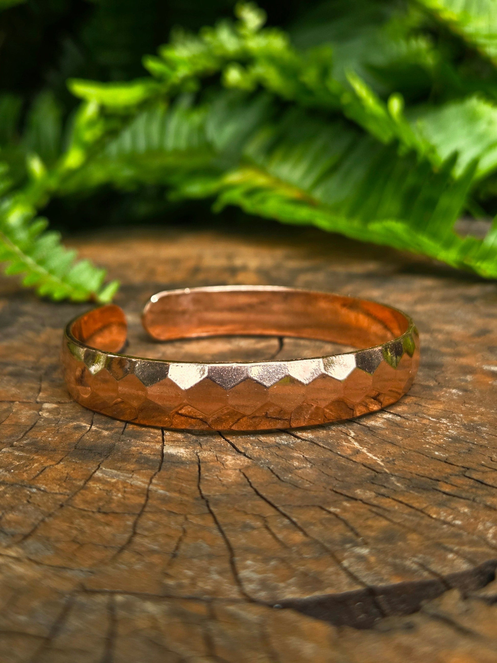 Jewellery Pure Copper Cuff Bracelet - Hammered